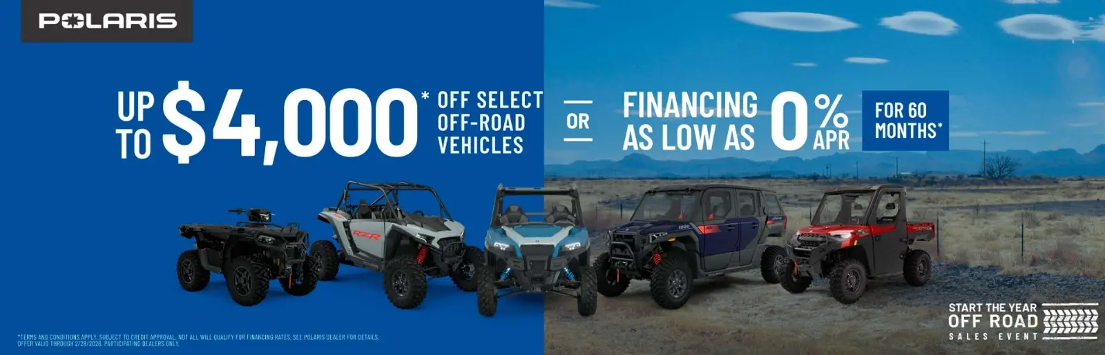 Polaris Off-Road promotional banner.