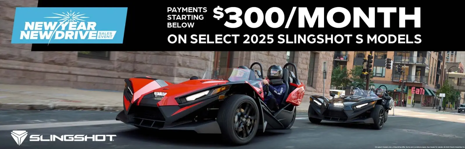 Slingshot promotional banner.
